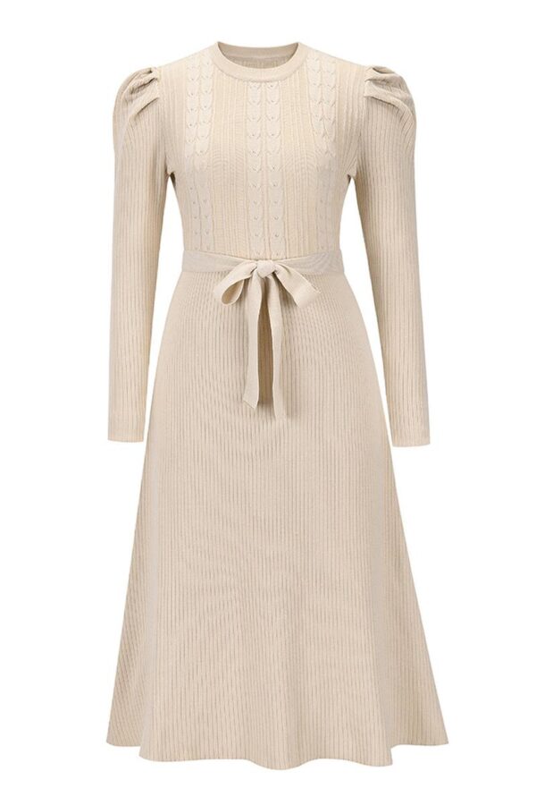 Puff Sleeve Knit Dress - Image 5