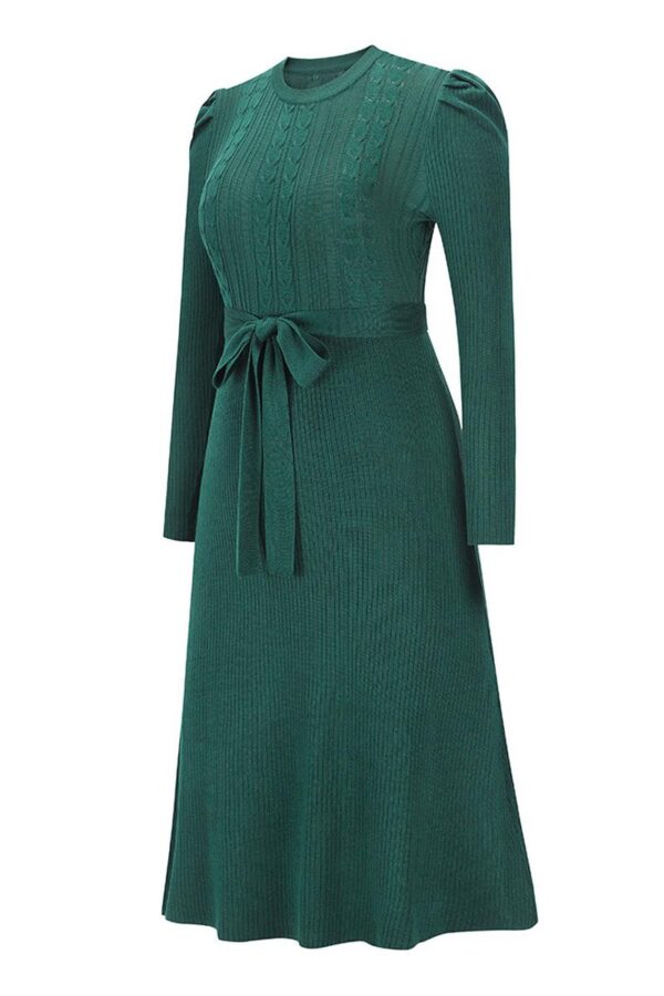 Puff Sleeve Knit Dress - Image 10