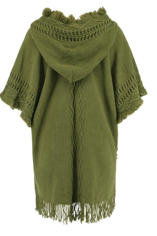 Hooded Knit Poncho Vest - Image 16