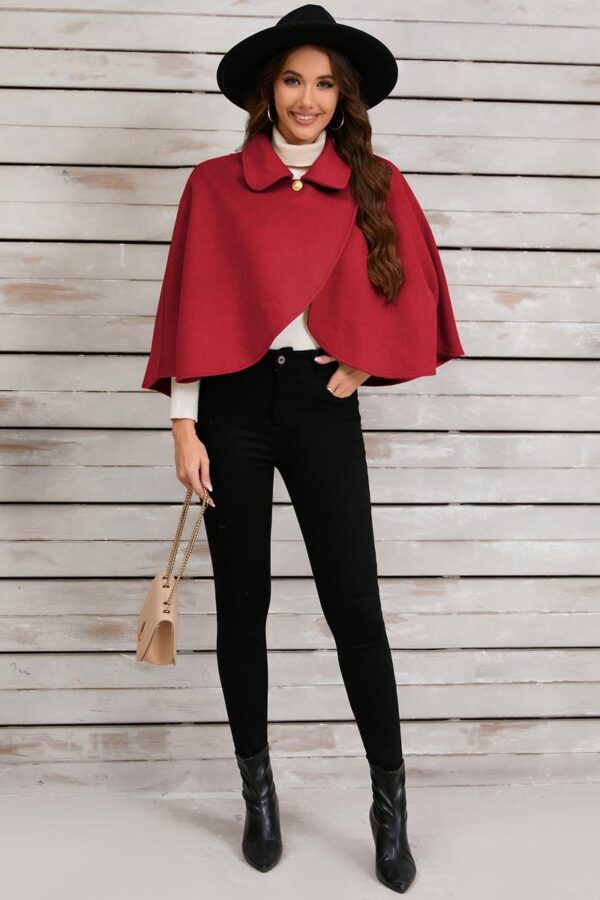 Belted Wool Cape - Image 2