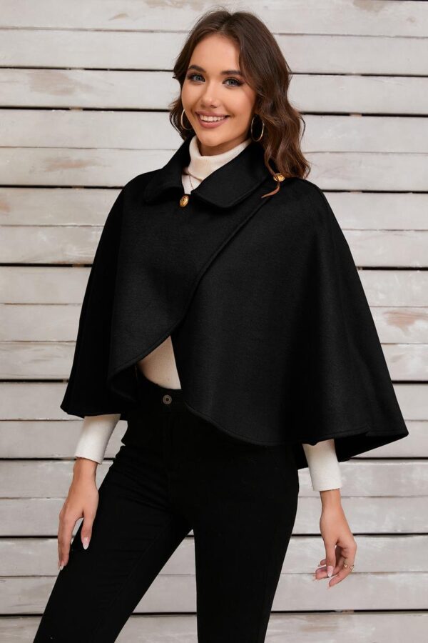 Belted Wool Cape - Image 3