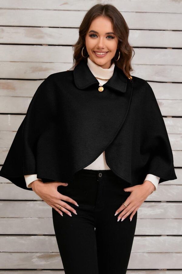 Belted Wool Cape - Image 4