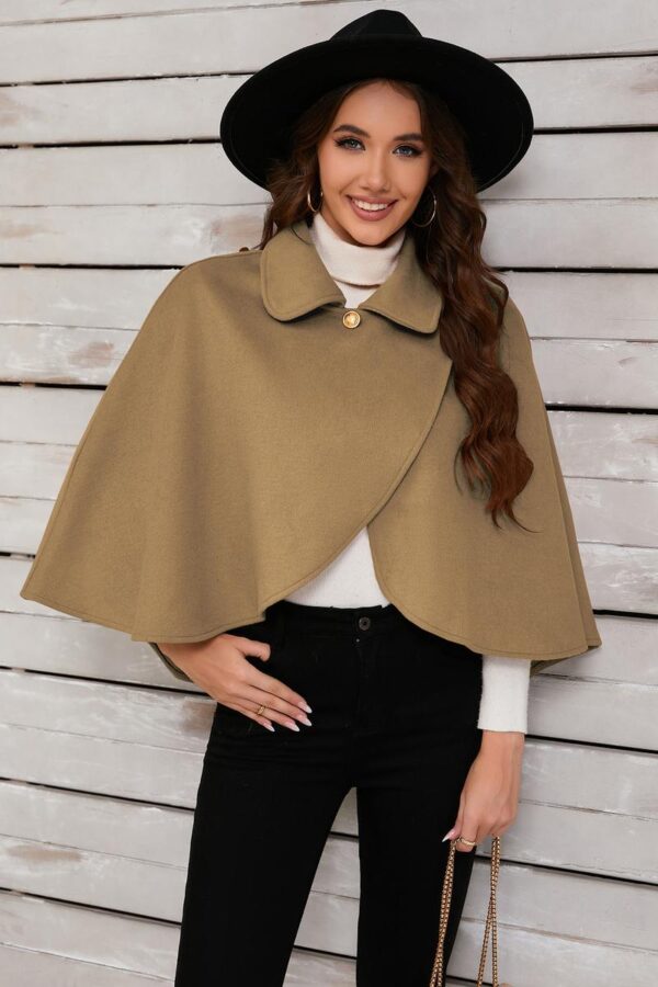 Belted Wool Cape - Image 5