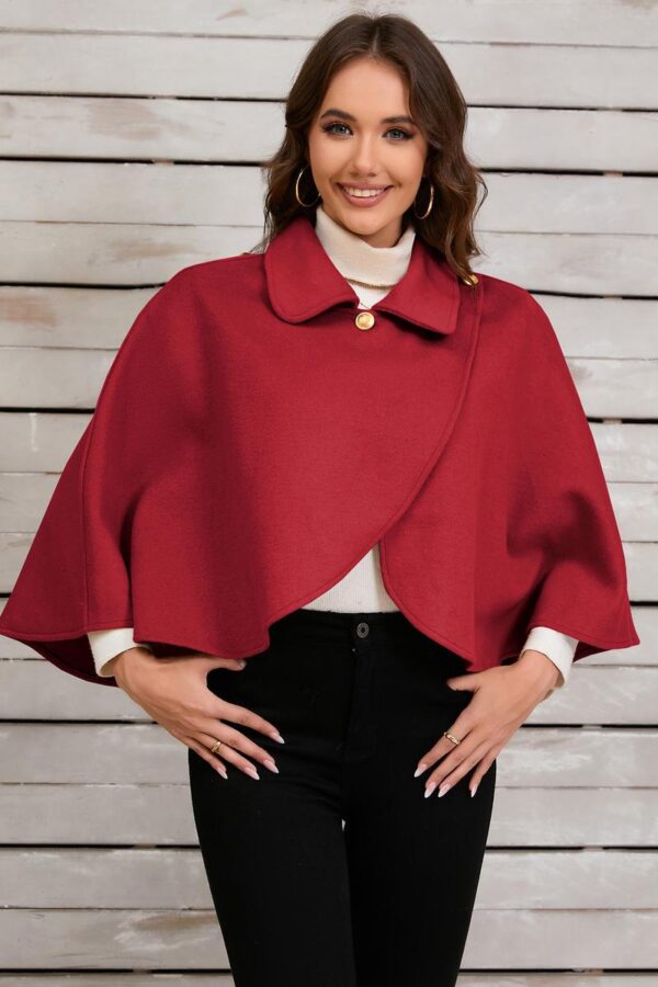 Belted Wool Cape - Image 7