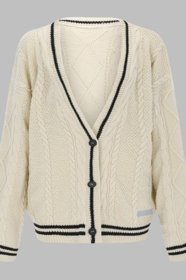 Single-Button Oversized Cardigan - Image 8