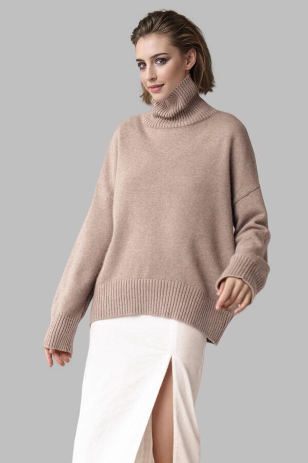 Classic High-Neck Knit Jumper - Image 3