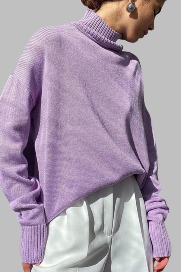 Classic High-Neck Knit Jumper - Image 9
