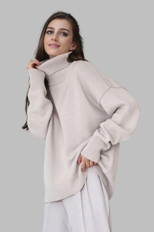 Classic High-Neck Knit Jumper - Image 12