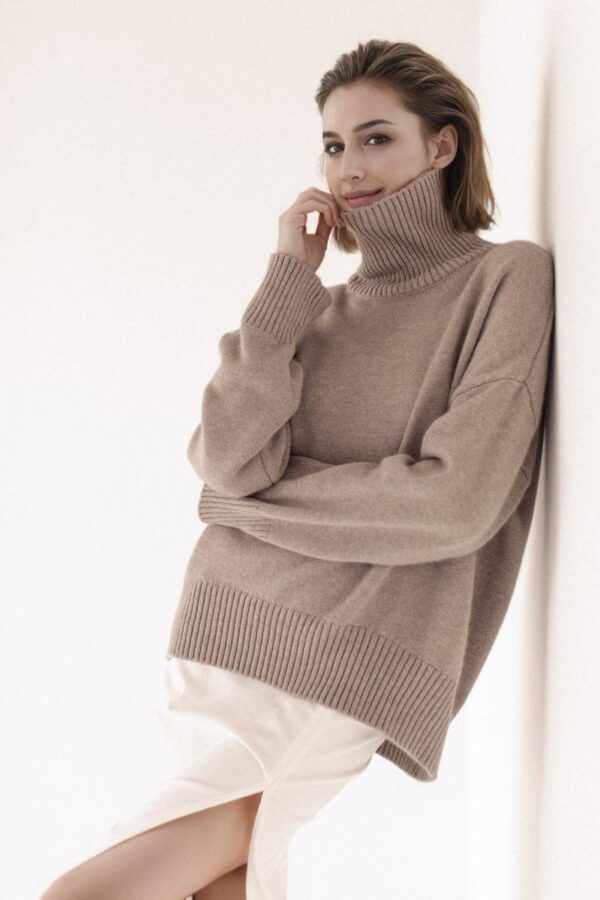 Classic High-Neck Knit Jumper - Image 15