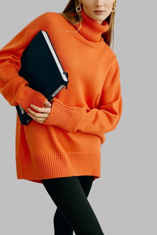 Classic High-Neck Knit Jumper - Image 16