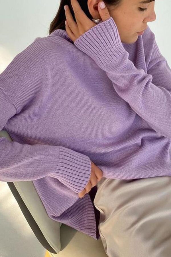 Classic High-Neck Knit Jumper - Image 19