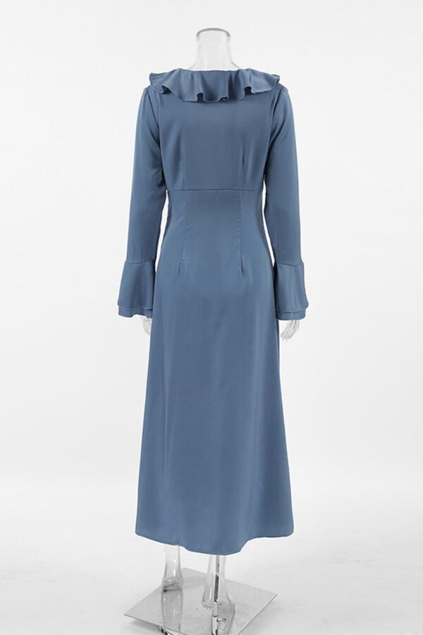 Satin Ruffled Hem Dress - Image 2