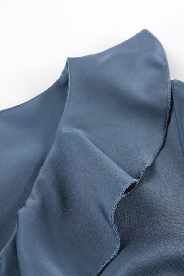 Satin Ruffled Hem Dress - Image 11
