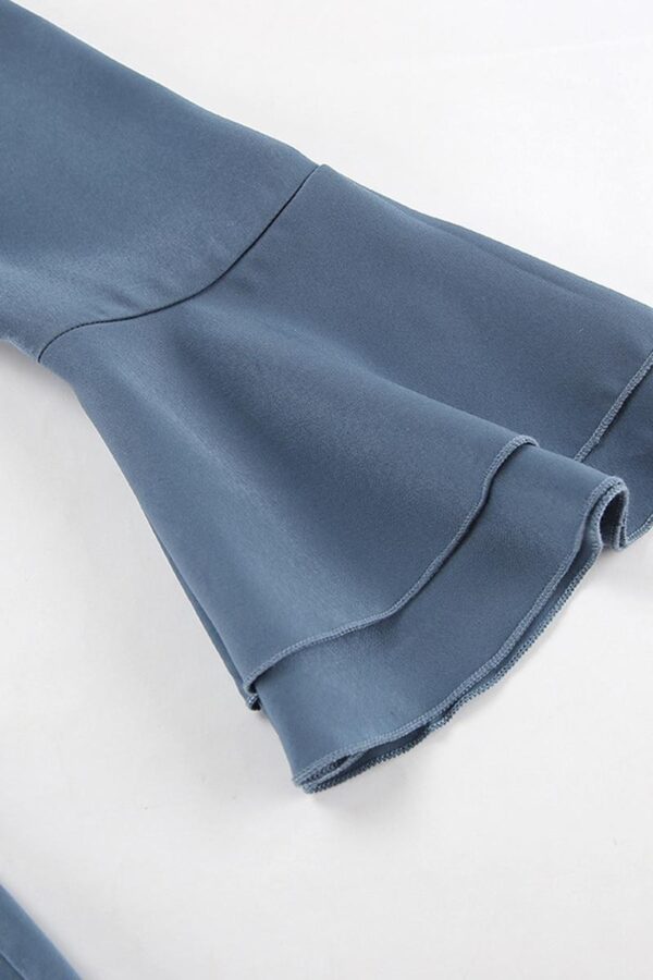Satin Ruffled Hem Dress - Image 14