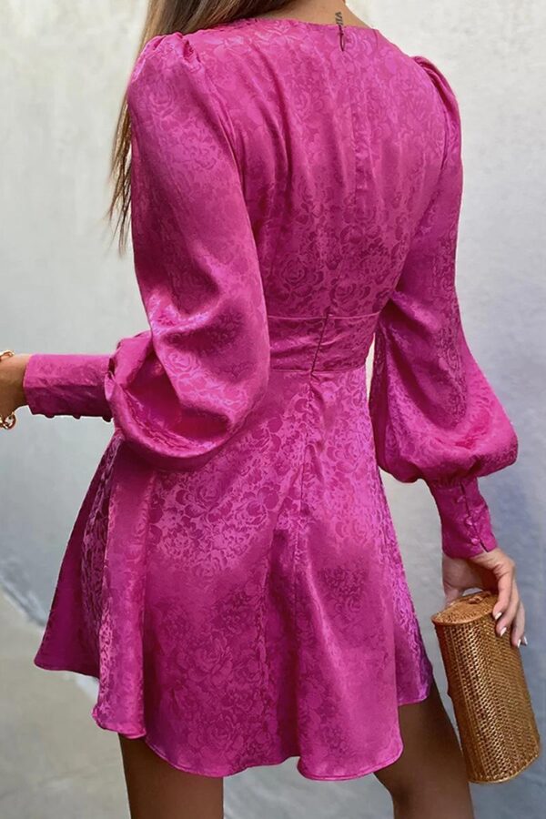 Lace-Trimmed V-Neck Dress - Image 13