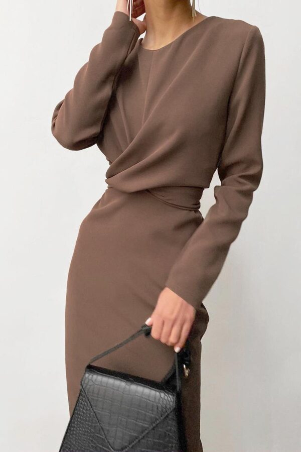 Fitted Midi Dress - Image 5