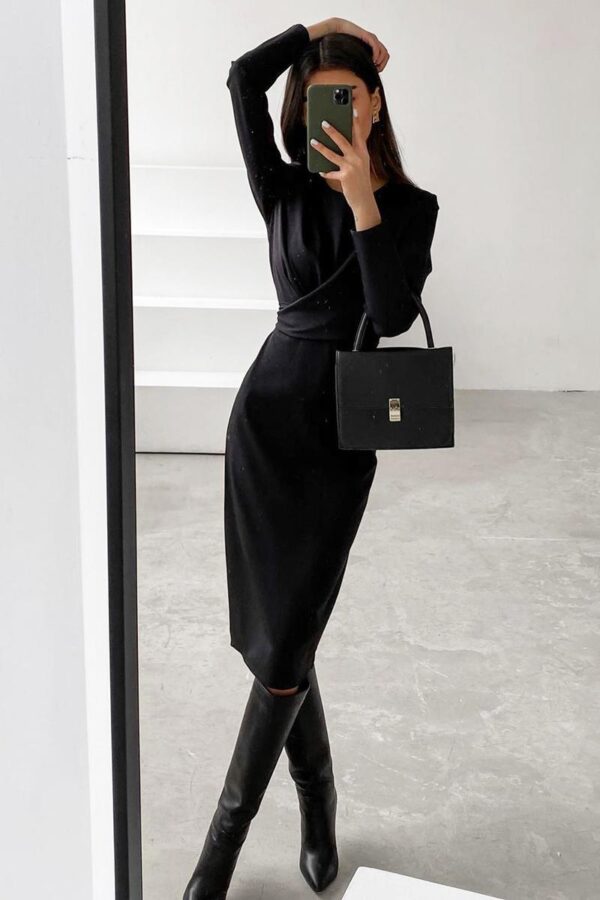 Fitted Midi Dress - Image 6