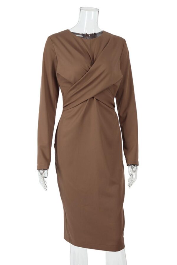 Fitted Midi Dress - Image 11