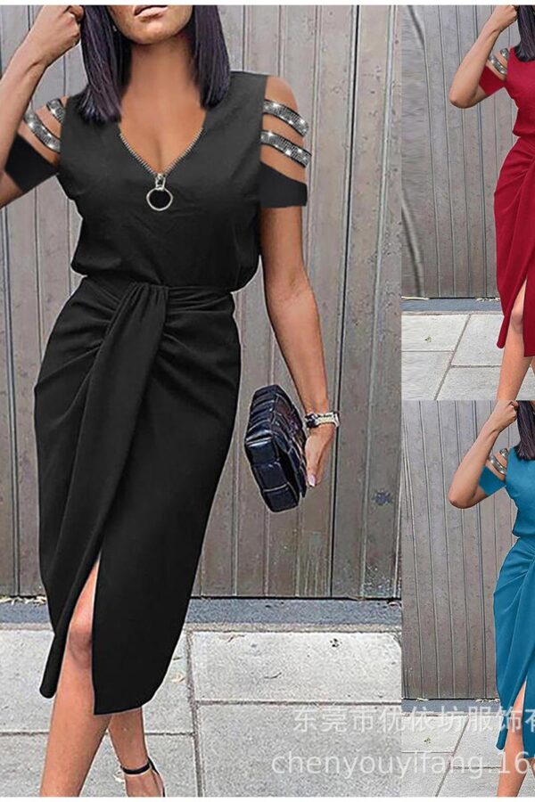 Ruched Cutout Maxi Gown