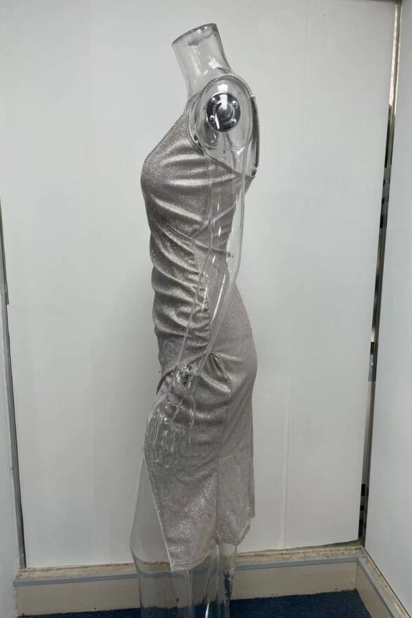 Glittering V-Neck Long Dress - Image 14