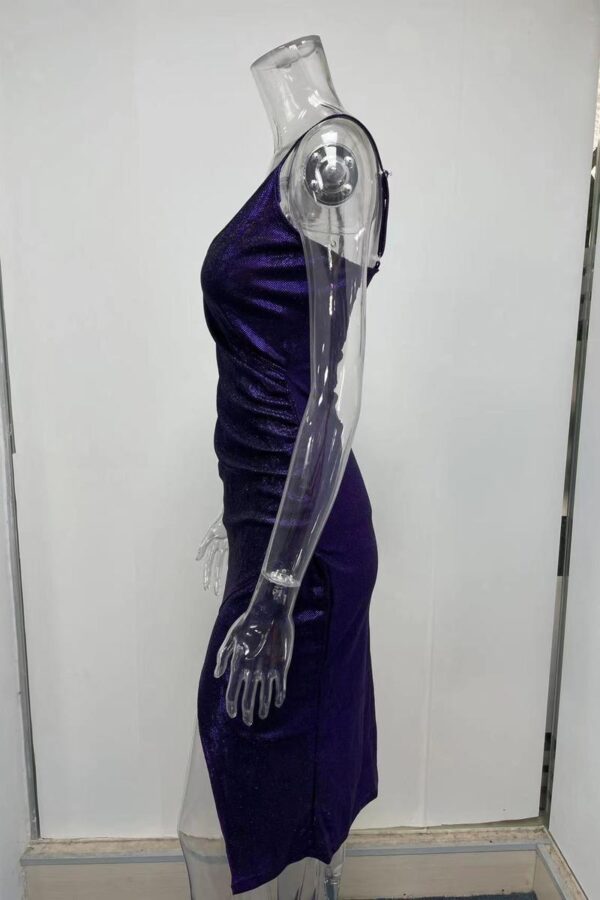 Glittering V-Neck Long Dress - Image 15