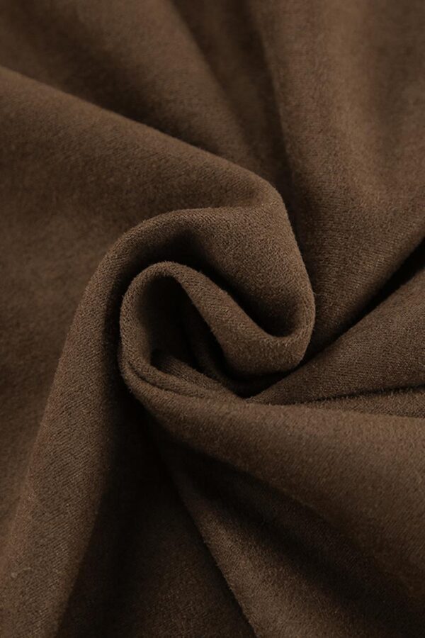 Suede Brown High-Rise Skirt - Image 6