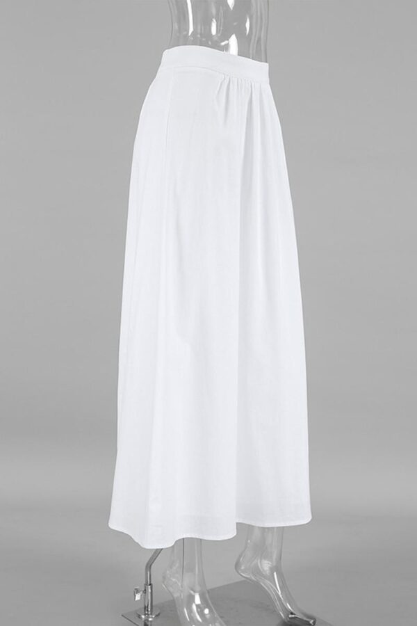 Cotton-Linen A-Line Skirt - Image 2