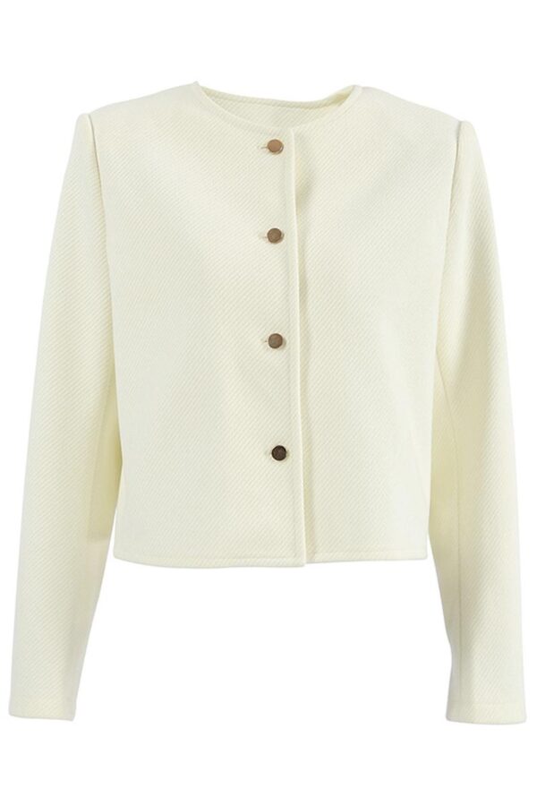 Apricot Wool Cropped Jacket - Image 2