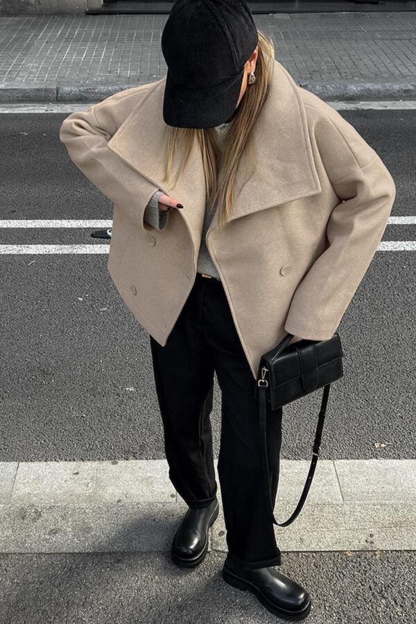 Oversized Woolen Coat - Image 13