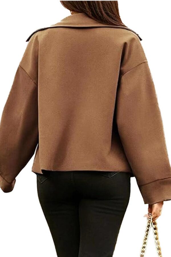 Cropped Buttoned Blazer Jacket - Image 13