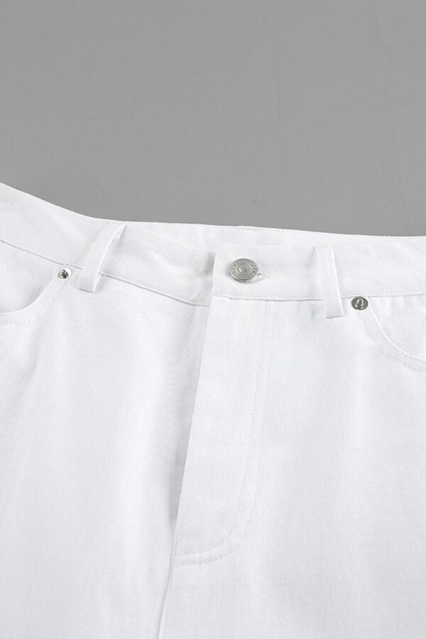 White Wide-Legged Trousers - Image 8