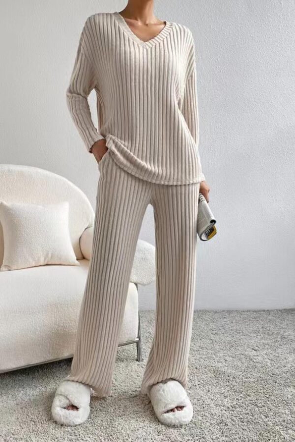 V-Neck Knit Two-Piece Set - Image 8