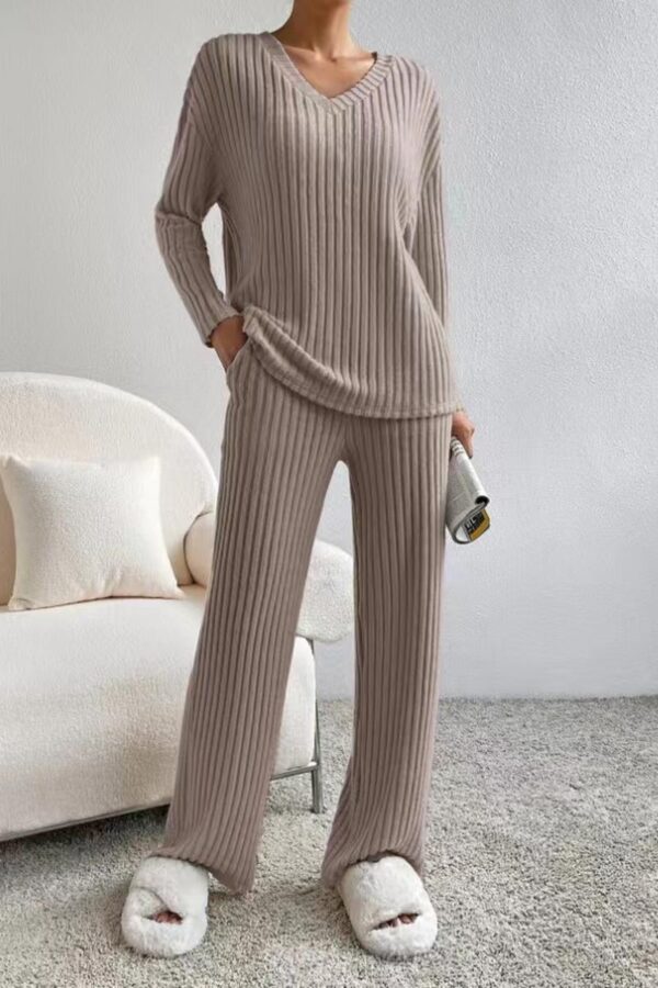 V-Neck Knit Two-Piece Set - Image 13