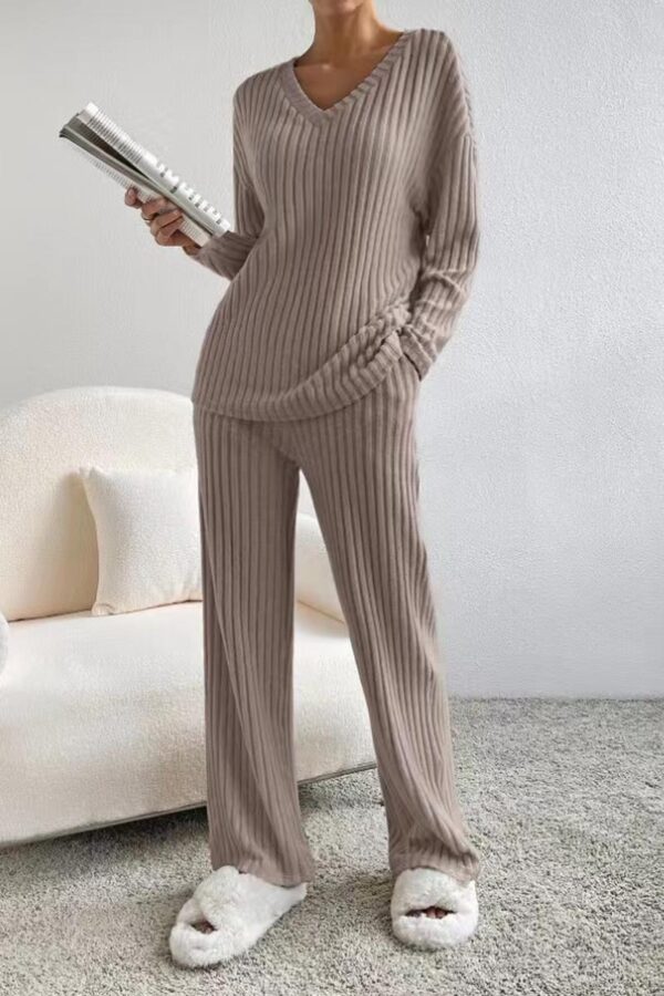 V-Neck Knit Two-Piece Set - Image 15