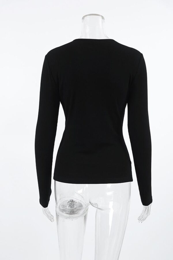 Asymmetrical Shoulder Cut Top - Image 2