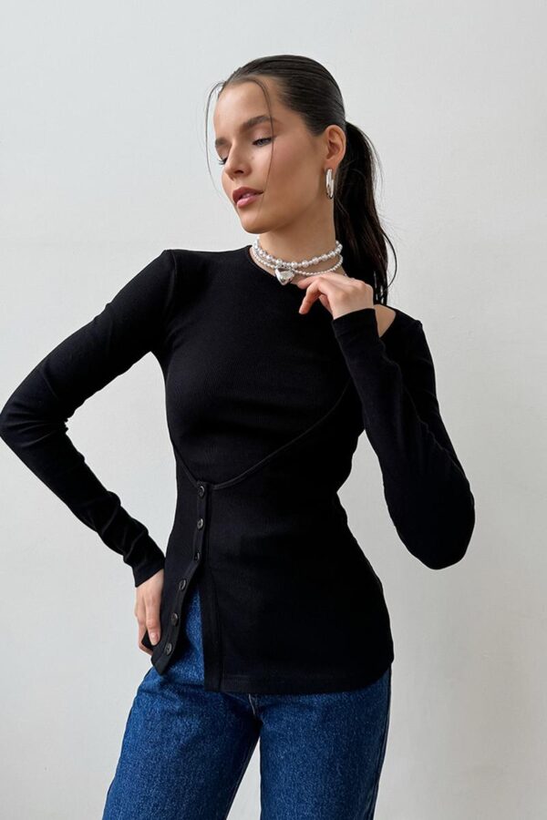 Asymmetrical Shoulder Cut Top - Image 5