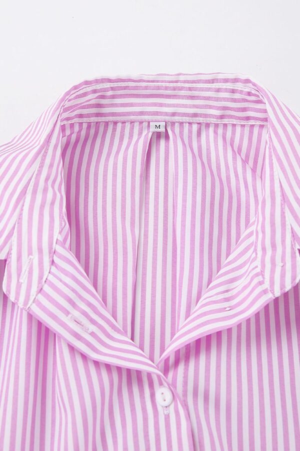 Striped Tie-Front Blouse - Image 6