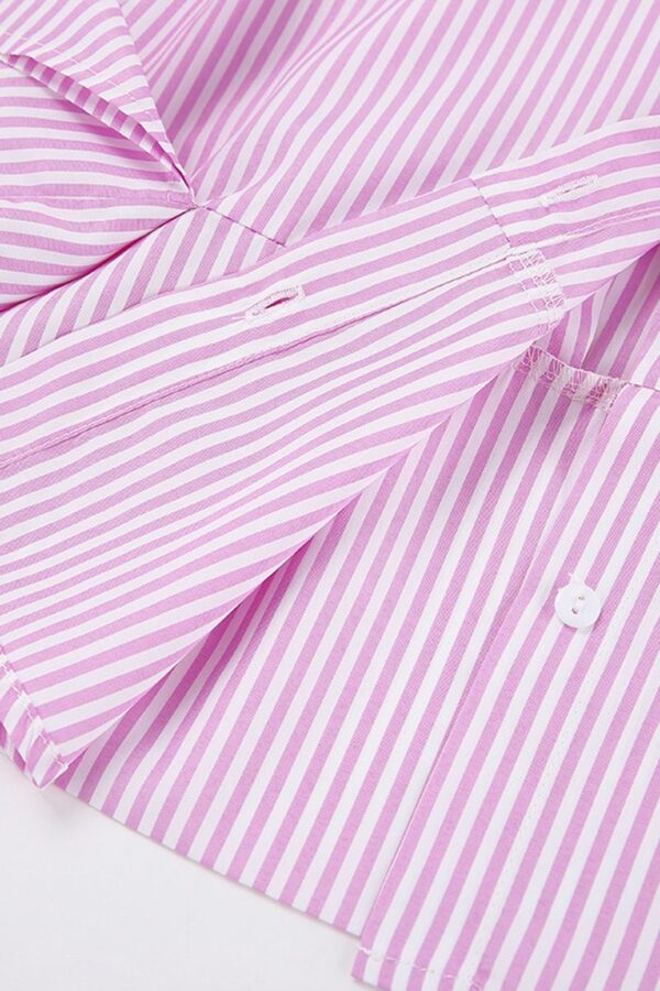 Striped Tie-Front Blouse - Image 9