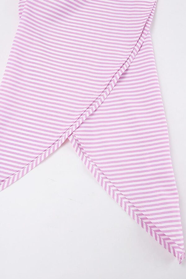 Striped Tie-Front Blouse - Image 11