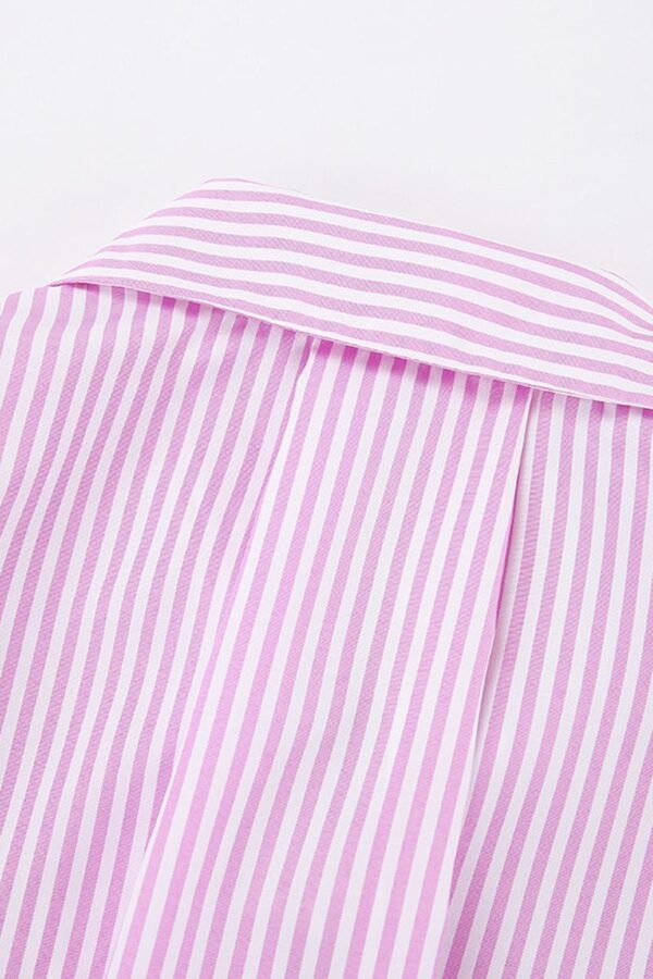 Striped Tie-Front Blouse - Image 13