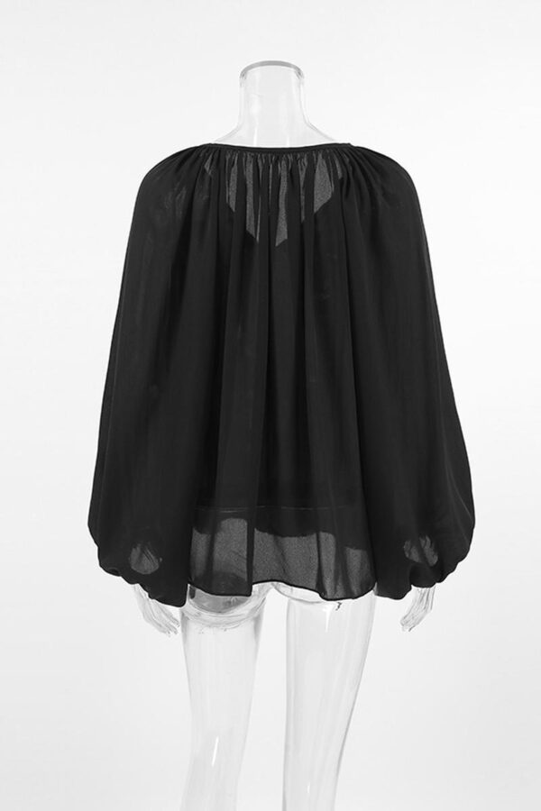 Sheer Black Chiffon Top - Image 3