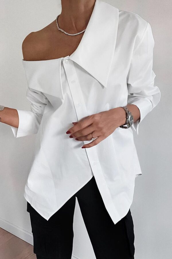 Off-Shoulder Asymmetrical Shirt
