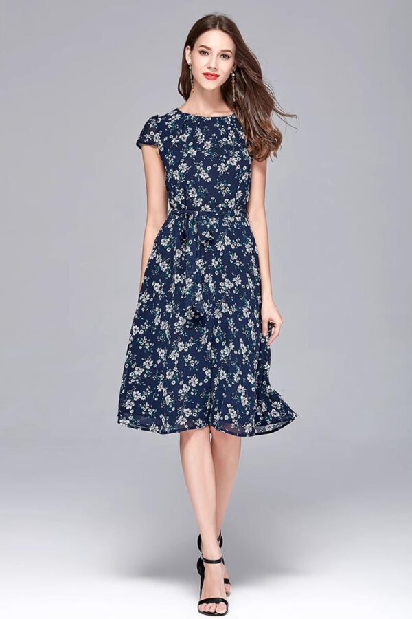 Floral Print A-Line Dress