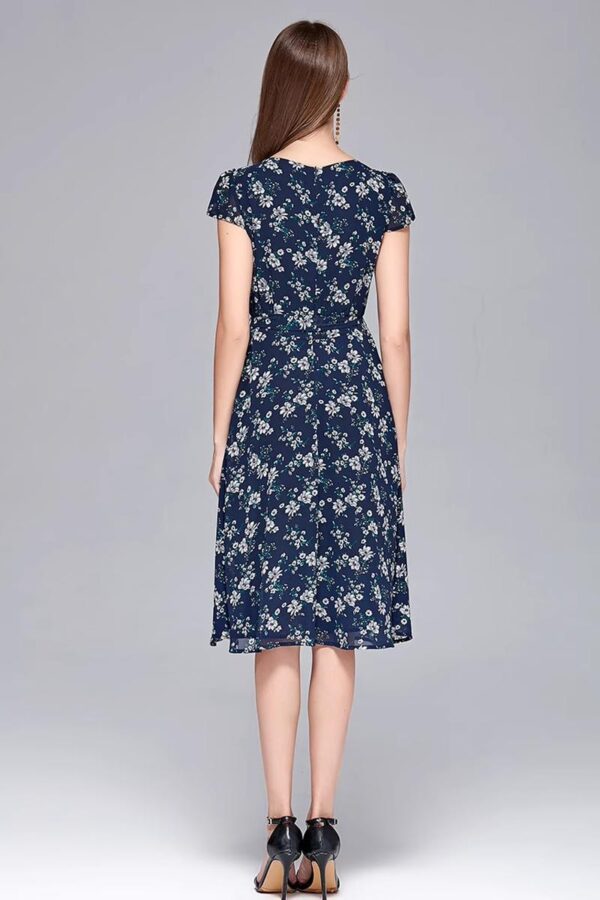 Floral Print A-Line Dress - Image 3